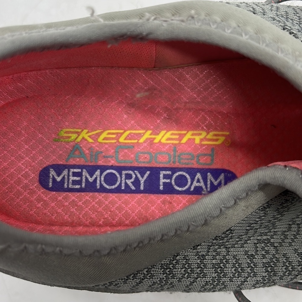 Sketchers Gray Pink Slip On Sneakers with Memory Foam Footbed 8.5. SKT2420C - Picture 7 of 8